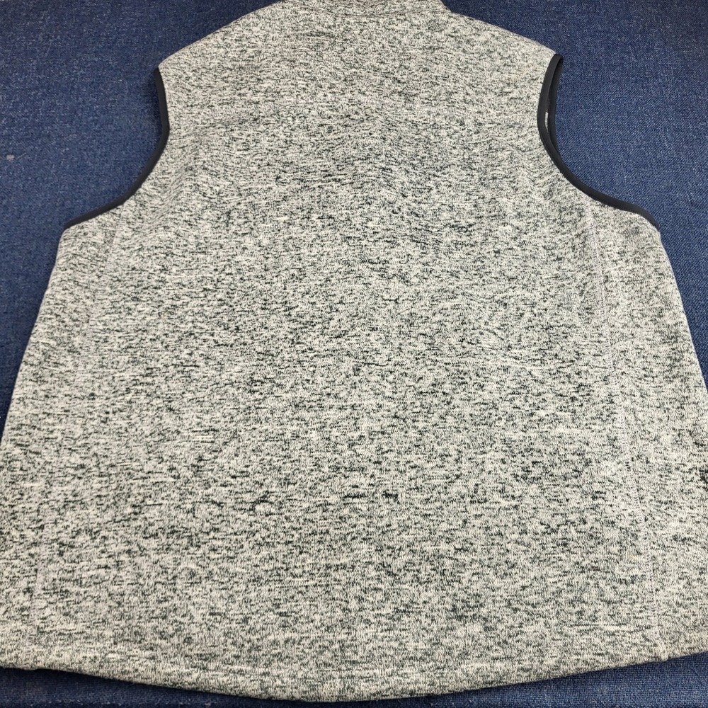 Orvis Men XXL Gray Heather Sweater Fleece Full Zip Mock Neck Pocket Vest Outdoor - Picture 10 of 11